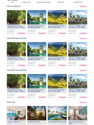 Giao diện website Du lịch - Đặt tour - Theme Wordpress - GDDL014