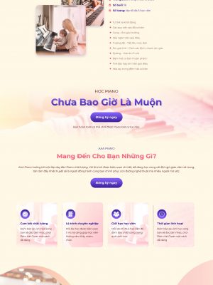 Landipage website bán đàn piano - Wordpress Theme - GDKH09