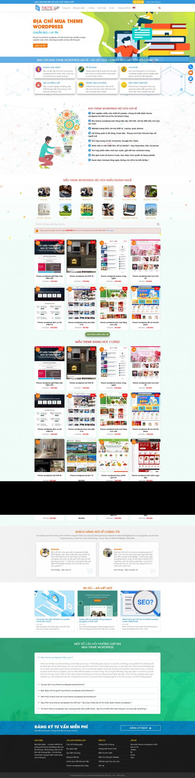 Source Code Mẫu Website bán theme chuẩn  SEO ~ Wordpress KHW0303