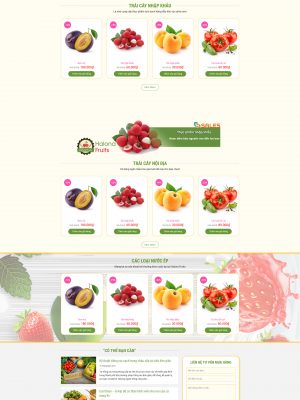 Giao diện website bán nông sản - Wordpress Theme - GDHOA019