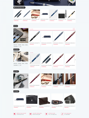 Giao diện web bán bút máy đẹp chuẩn SEO - Web bán bút Montblanc