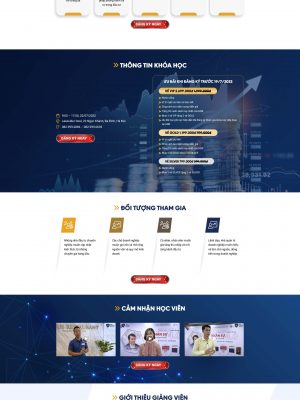 Landipage website bán khóa học đầu tư - Wordpress Theme - GDKH06