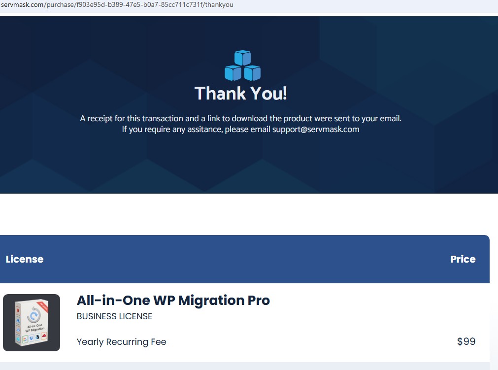 All-in-One WP Migration and Backup Pro - Dùng được cho nhiều website
